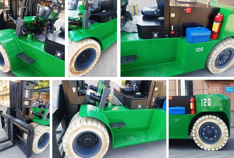 Details of heavy-duty electric counterbalanced forklift