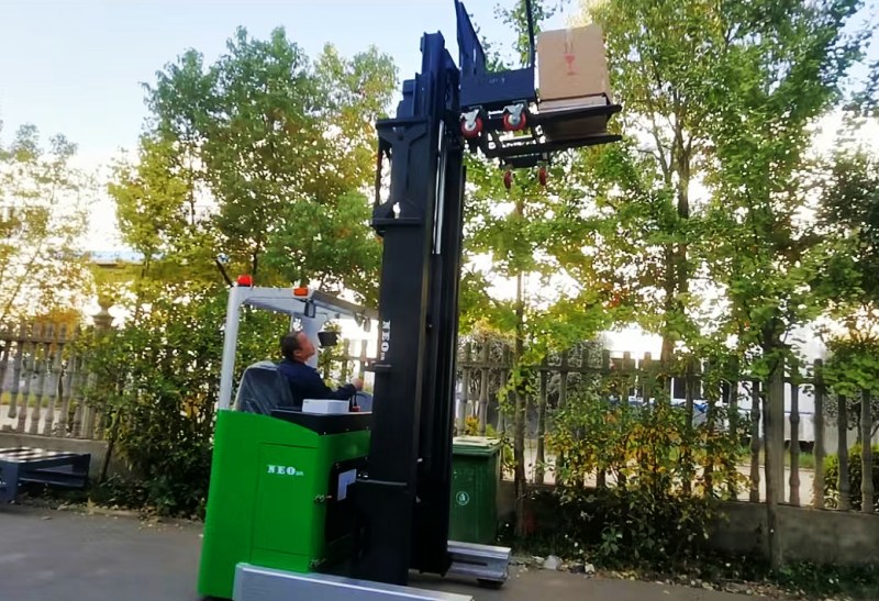 Application of seated reach truck