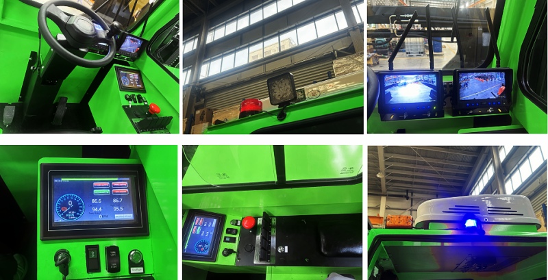 Details of electric multi-directional forklift