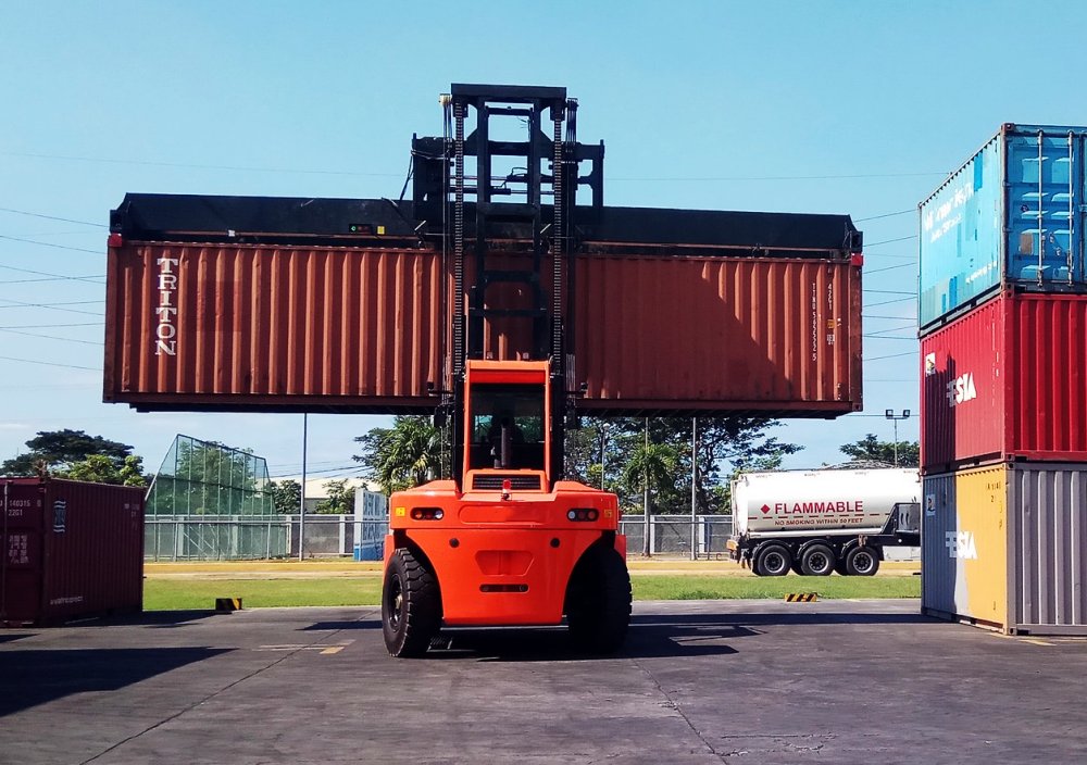 Application of 25-35tons heavy-duty electric counterbalanced forklift