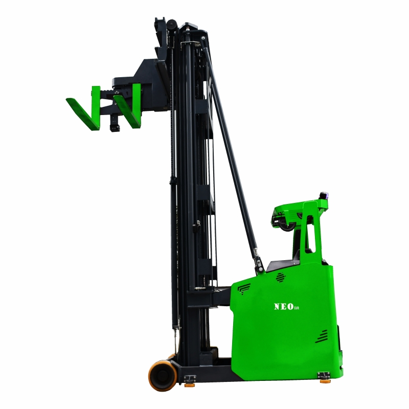 NEO FORKLIFT electric VNA turret forklift with rotating forks for very narrow aisle warehousing